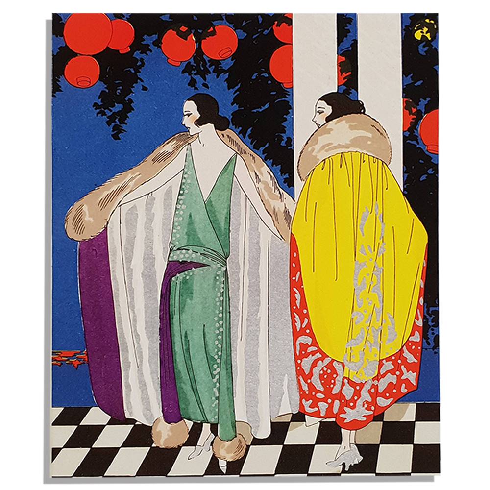 Art Deco Two Mantles Greetings Card